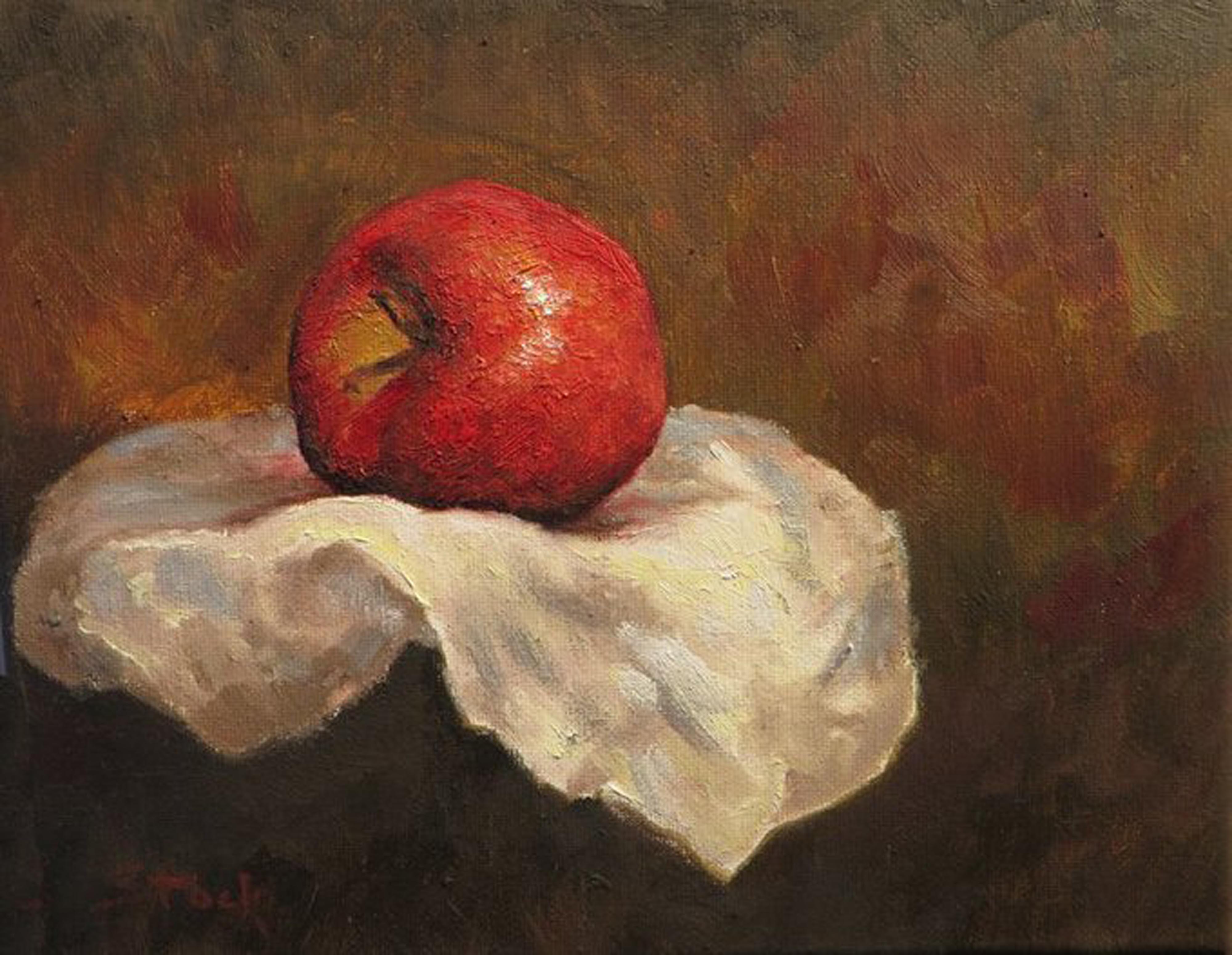 Apple oil on cavas by Frank Stock