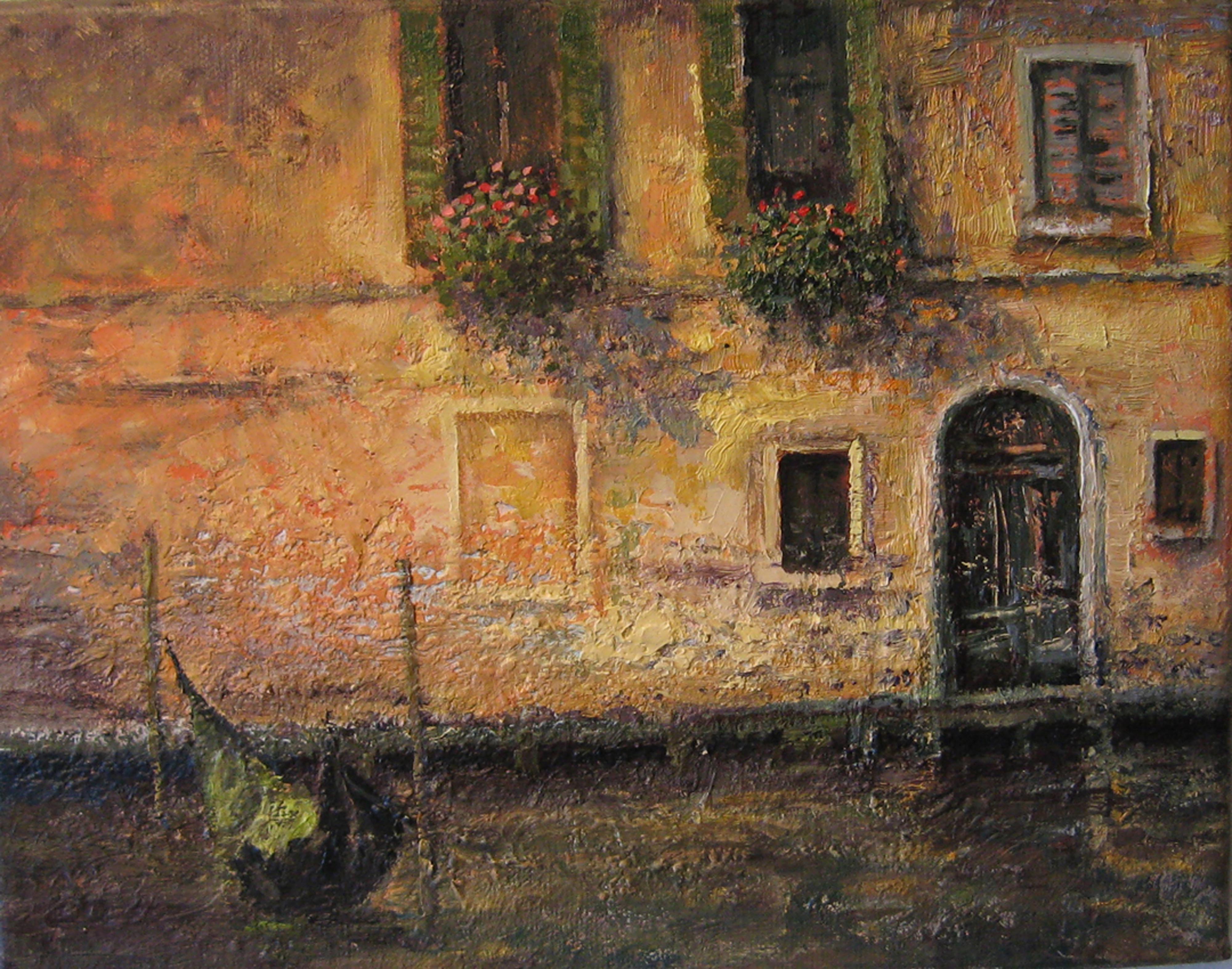 Venice, oil on canvas by Frank Stock